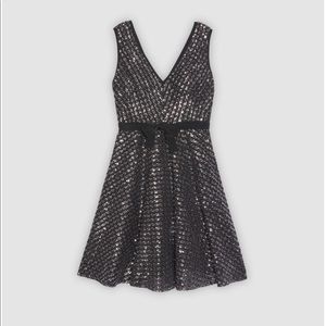 Sandro sequin fit and flare dress.